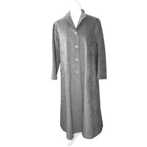 VTG 1970s Ultrasuede Full Length Coat Women's 8 | Light Gray | Made in USA | EUC